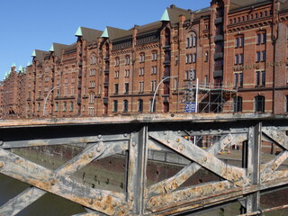 historische Bauwerke in der Speicherstadt in Hamburg