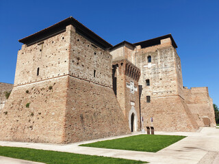 Fototapeta na wymiar Ancient, famous castle Sismondo in Rimini, Italy. Tourist attraction of the city of Rimini.