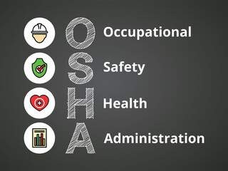 osha, Occupational, Safety Health , Administration, vector design.