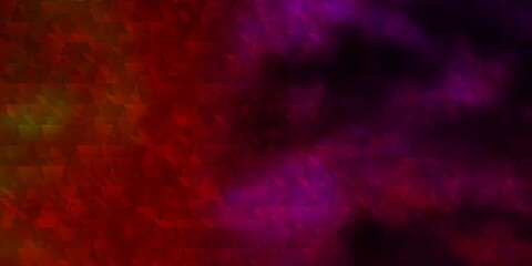 Light Pink, Yellow vector pattern with lines, triangles.