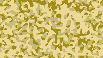 Camouflage in desert colors. Yellow and brown tones. Vector illustration.
