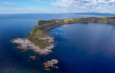 view of Milazzo in Sicily with drone