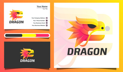 
illustration of dragon logo. Design logos, icons and business cards