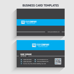Modern and minimalist business card vector design template. Horizontal layout. editable business card vector. Perfect for your company. Vector illustration design. Print ready.