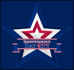 Vector illustration for US Independence Day celebration