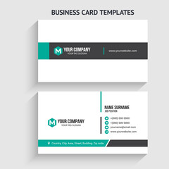 Modern and minimalist business card vector design template. Horizontal layout. editable business card vector. Perfect for your company. Vector illustration design. Print ready.
