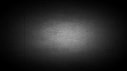 Black and white grunge texture background, flickering vignette spotlight, old film effect