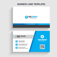 Modern and creative business card vector design template. Horizontal layout. editable business card vector. Perfect for your company. Vector illustration design. Print ready.