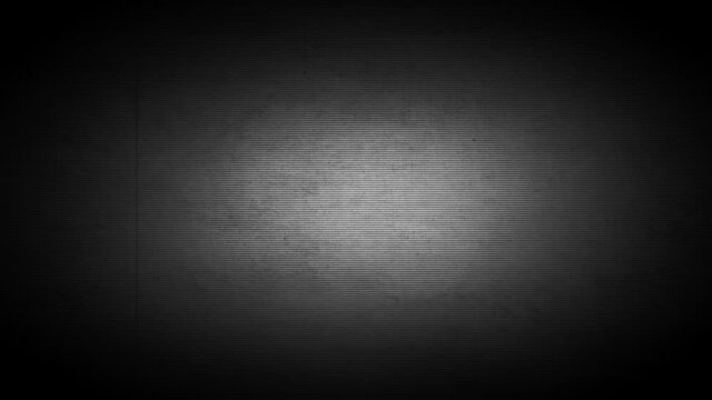 Black and white grunge texture background, flickering vignette spotlight, old film effect