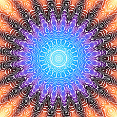 Ornamental decorative abstract mandala. Vector image.