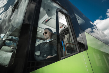 Modern Bus Coach Driver Job