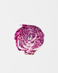  Red cabbage on  white