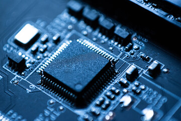Abstract,close up of Mainboard Electronic computer background. (logic board,cpu motherboard,Main...
