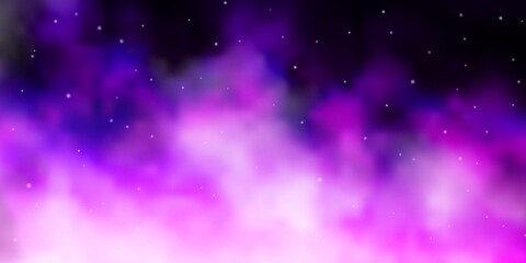 Obraz premium Light Purple vector background with small and big stars. Blur decorative design in simple style with stars. Best design for your ad, poster, banner.