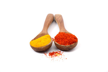 Red chili and turmeric powder