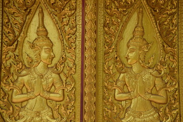 Plakat The image of an angel guarding Buddhism