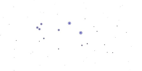 Light Gray vector doodle template with flowers.