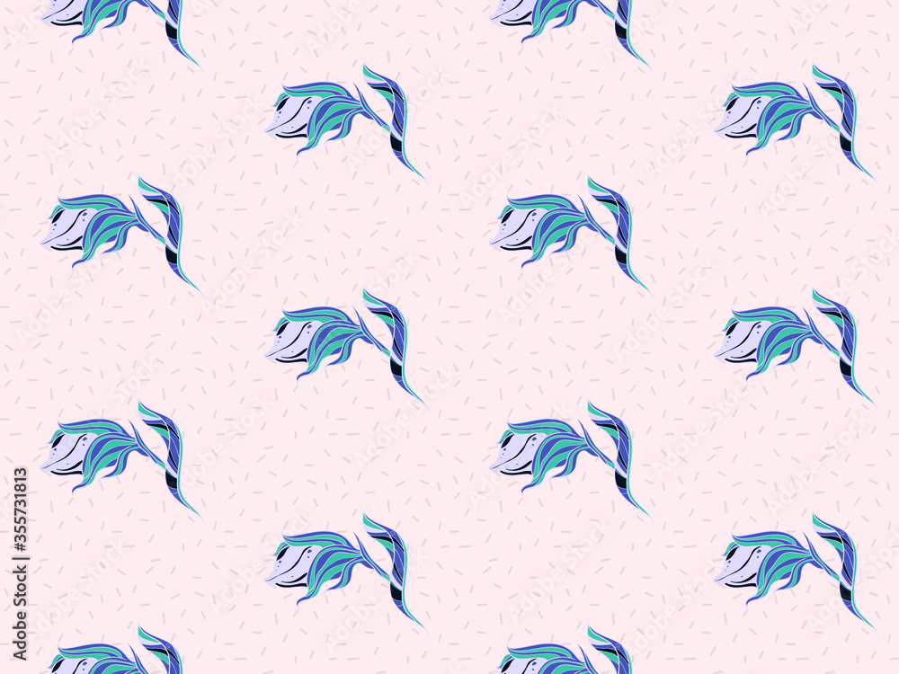 Poster image without seams. beautiful pattern on a summer theme. pattern consisting of floral ornament and 