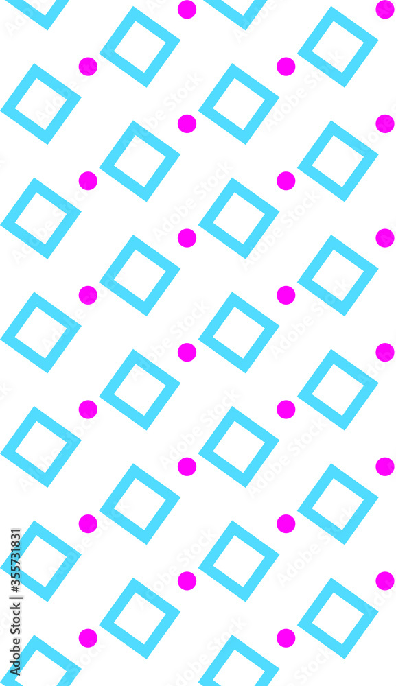Poster Summer theme in vibrant and colorful colors. square and zigzag pattern. Seamless pattern. Background image.
