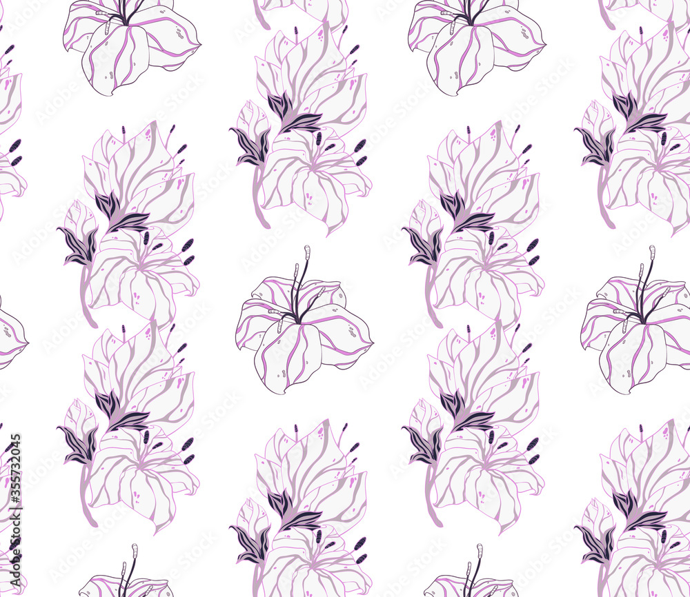 Aufkleber image without seams. beautiful pattern on a summer theme. pattern consisting of floral ornament and 
