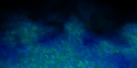 Dark BLUE vector pattern with lines, triangles.