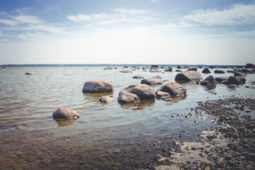 stones on the coast of estonia