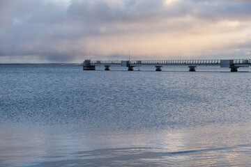 Pier reaching out in the Baltic sea. © Anette Andersen