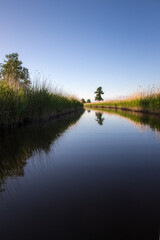 with a boat over a river in estonia