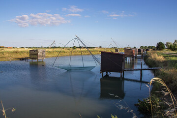 Fisherman's hut on a river