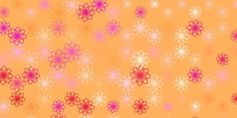 Light Pink vector background with bent lines.