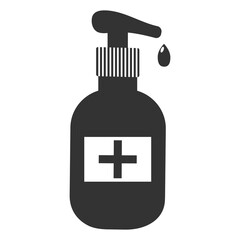 Hand sanitizer icon. Vector icon isolated on white background.