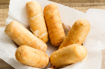 Tequeños authentic original Venezuelan appetizer. Deep fried filled with artisan white cheese.