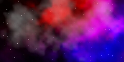 Dark Pink, Red vector layout with bright stars. Blur decorative design in simple style with stars. Design for your business promotion.