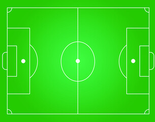 soccer field top view vector