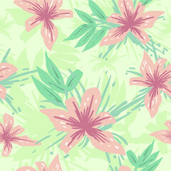 Fototapeta na wymiar Floral seamless pattern. Vector design for paper, cover, fabric, interior decor and other users