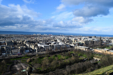 Photo of buildings and city from top of a tower