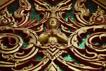 The image of an angel guarding Buddhism