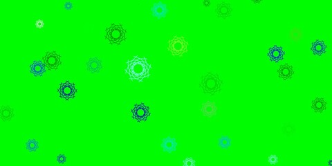 Light Blue, Green vector texture with memphis shapes.