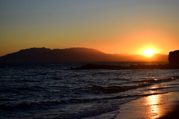 Atardecer en la playa