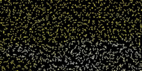 Dark Yellow vector background with occult symbols.