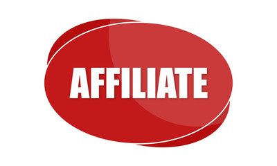 Affiliate - text written in red shape