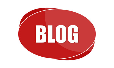Blog - text written in red shape