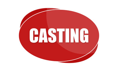 Casting - text written in red shape