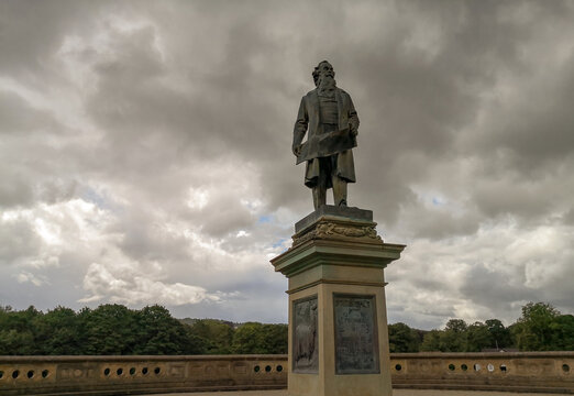 Titus Salt Monument, Roberts Park, Saltaire, West Yorkshire, UK