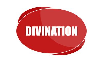 Divination - text written in red shape