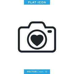 Camera icon vector logo design template