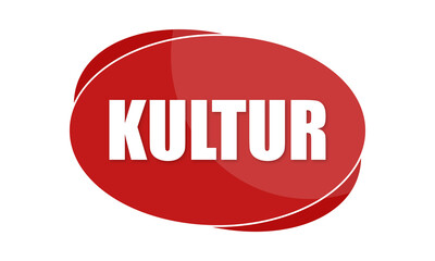 Kultur - text written in red shape