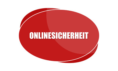 Onlinesicherheit - text written in red shape