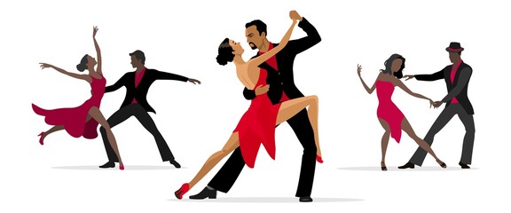 tango dancing couples