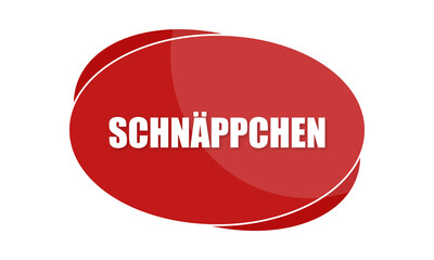 Schnäppchen - text written in red shape